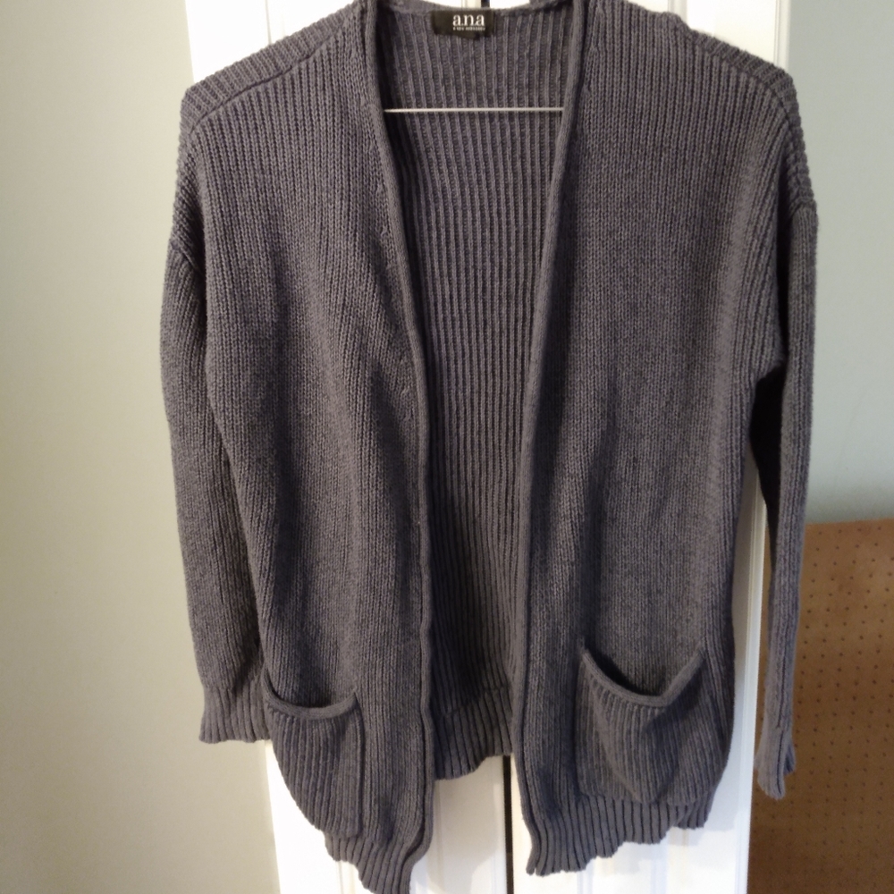 A.N.A. Grey Cardigan Extra Small 29 inch length